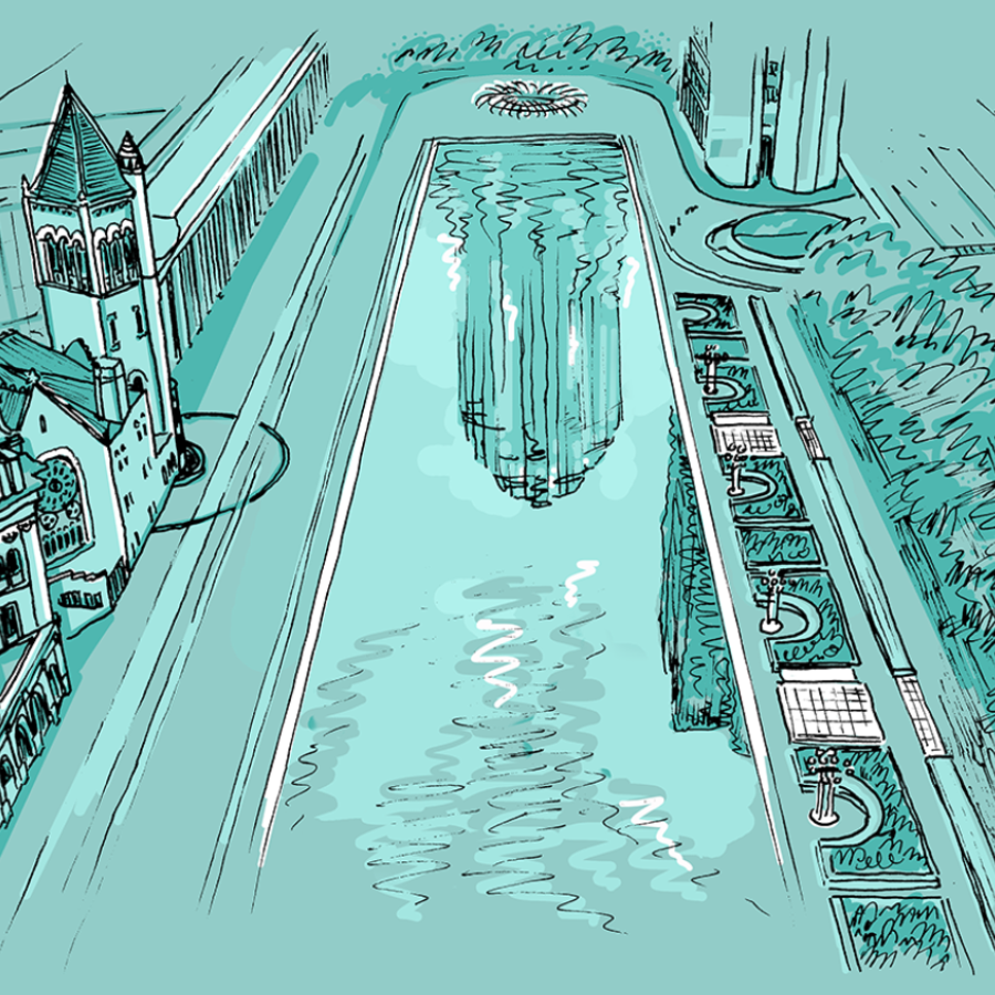 Christian Science Plaza Illustration