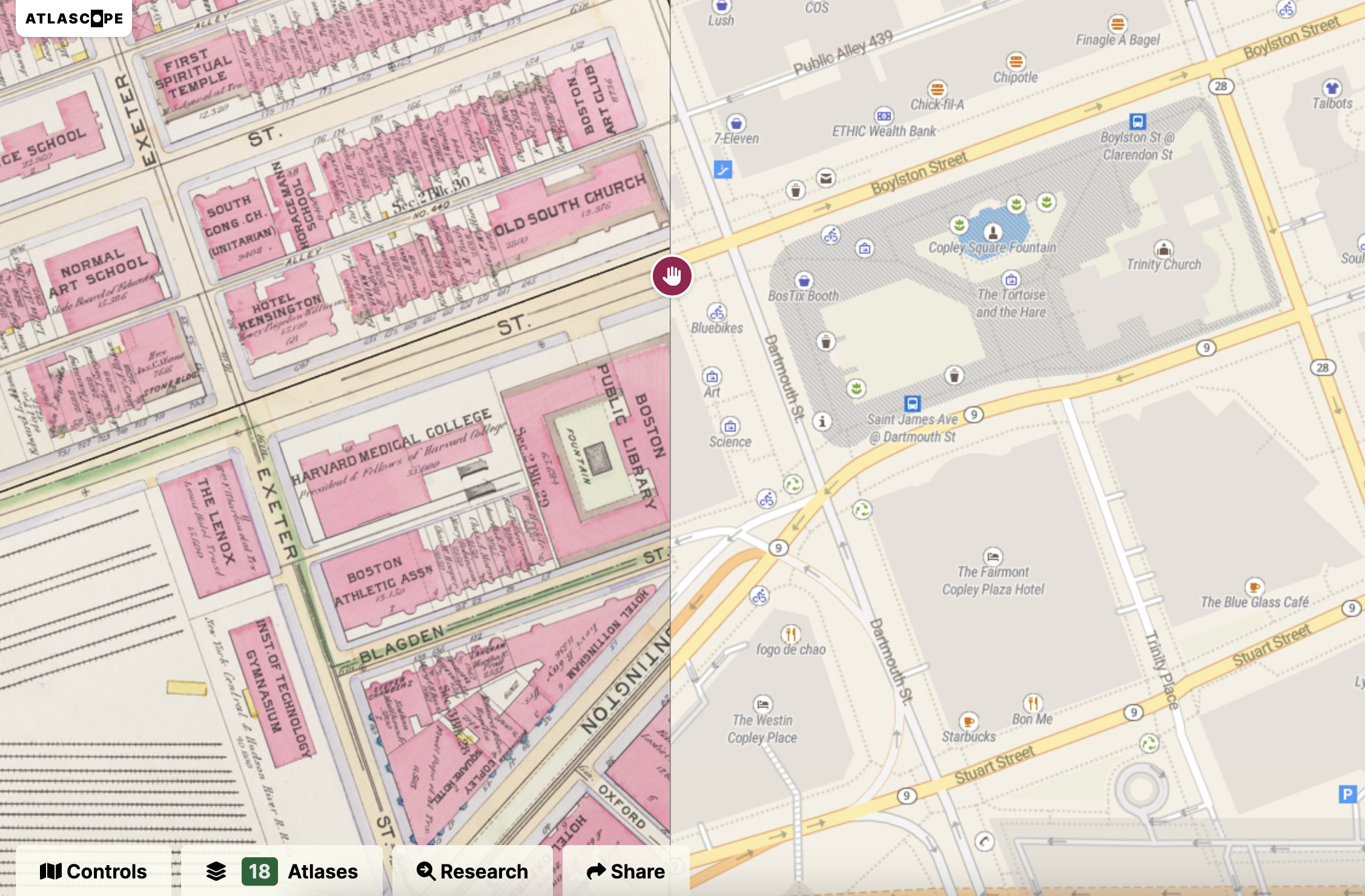 Screenshot of the Atlascope website.