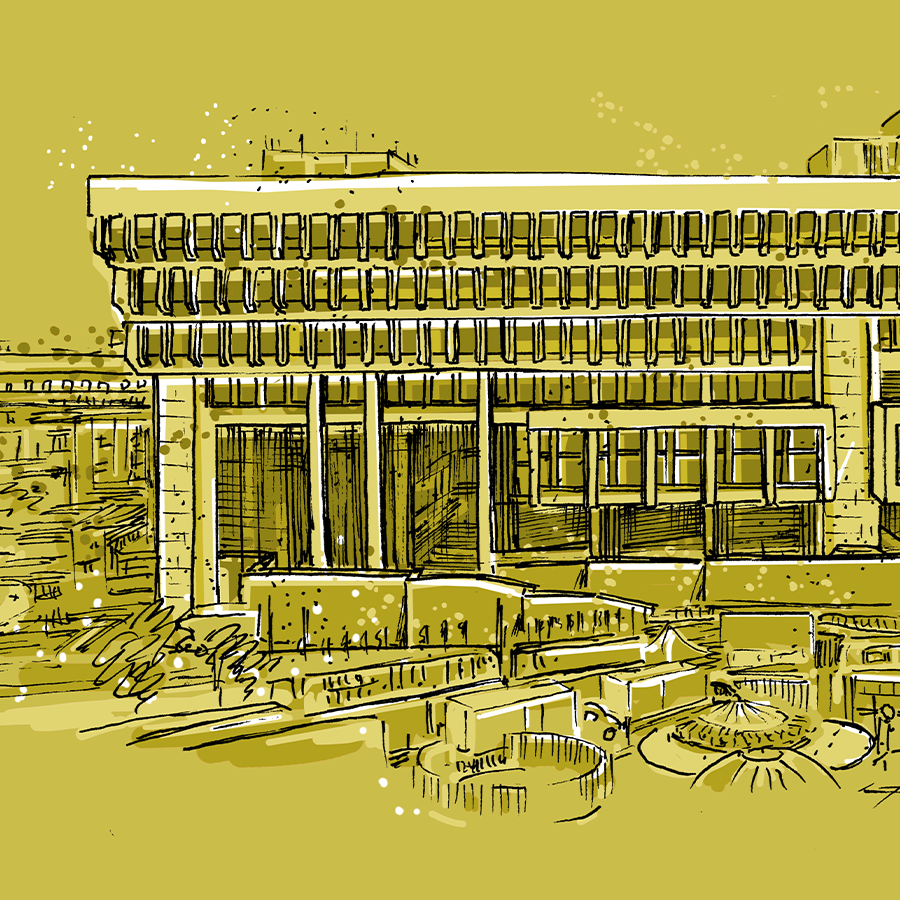 Illustration of Boston City Hall