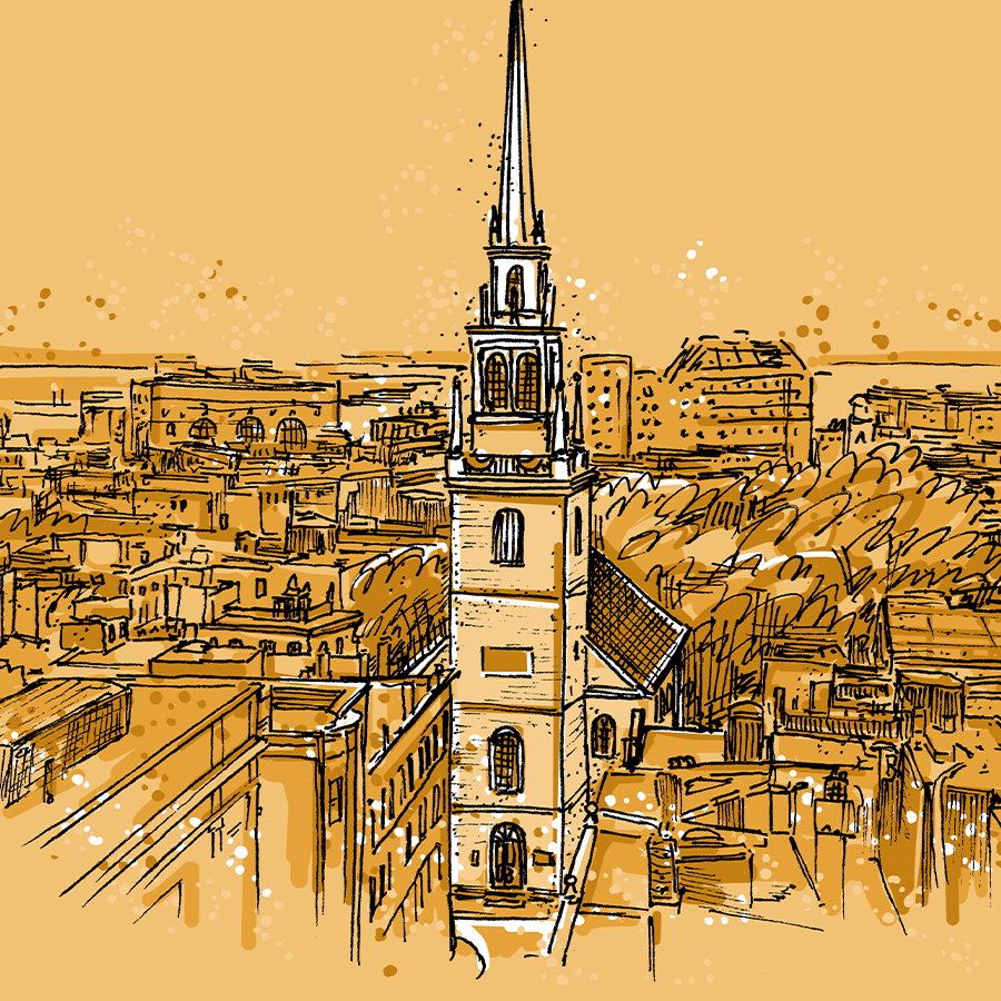 Illuminating the Unseen. An Illustration of Old North Church.