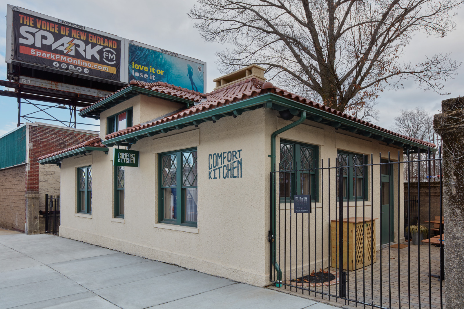 Image of the Comfort Kitchen exterior after renovation