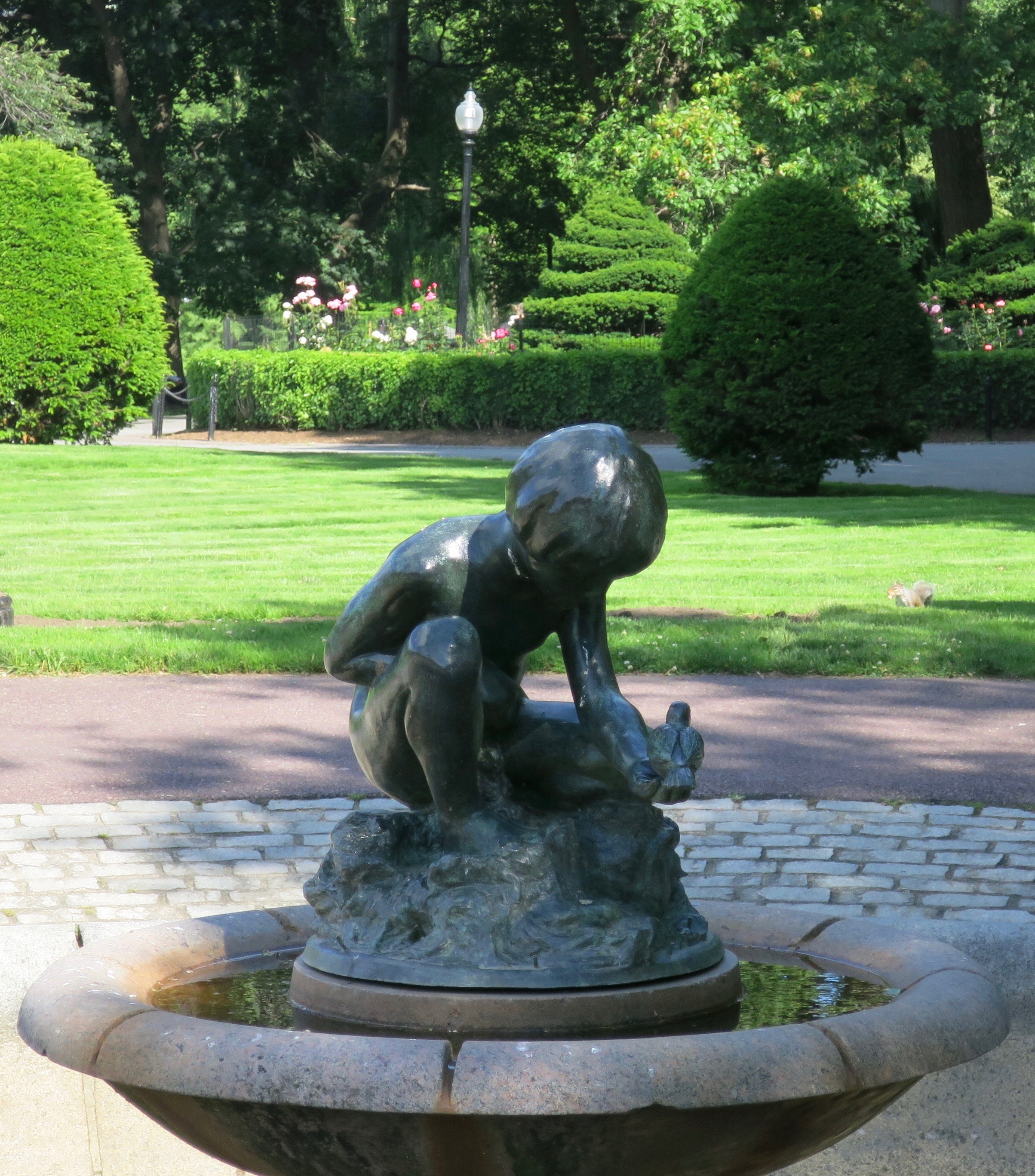 Boy and Bird statue