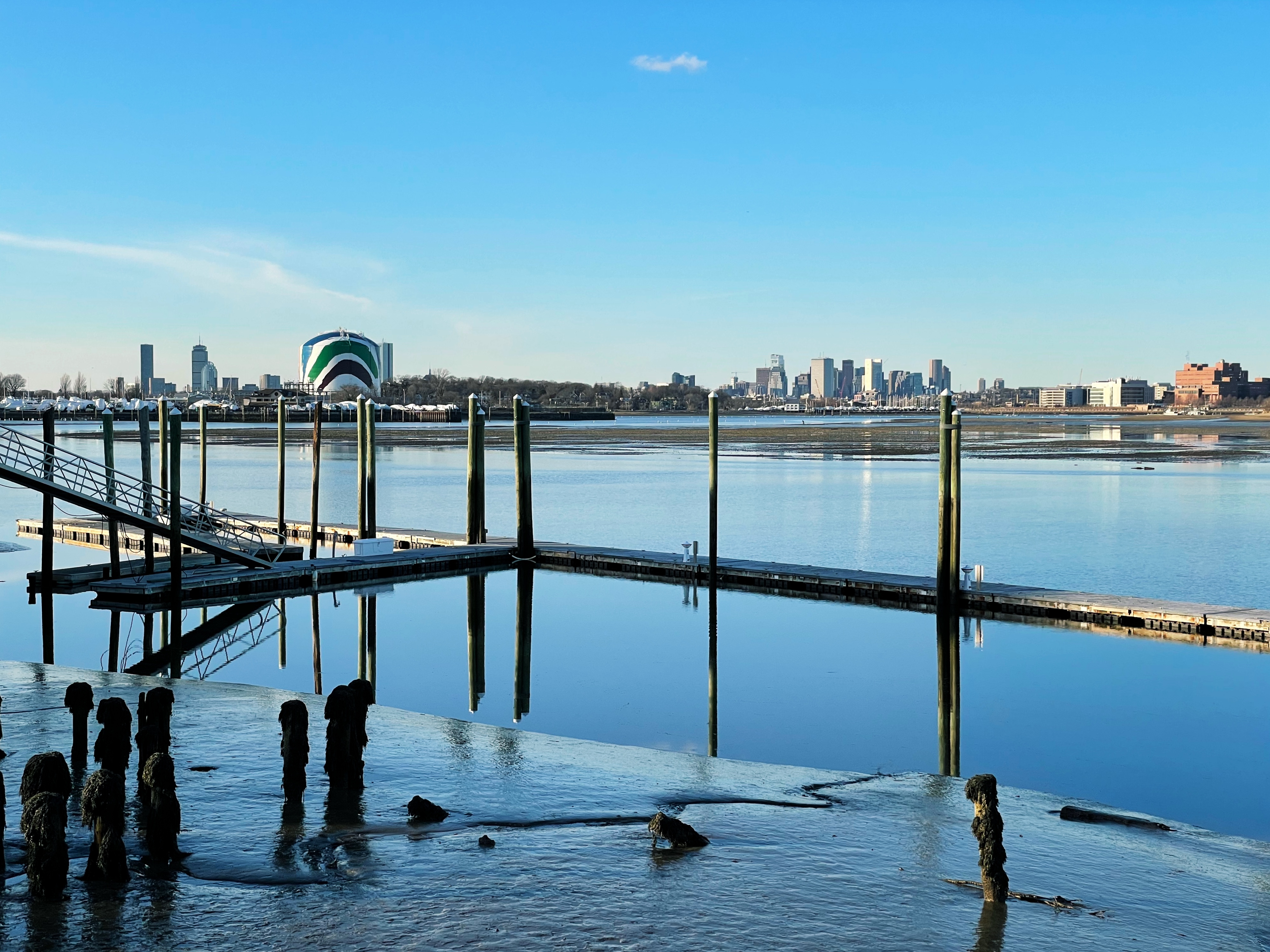 Boston Gas tank with Skyline view-Photo by Matthew Dickey