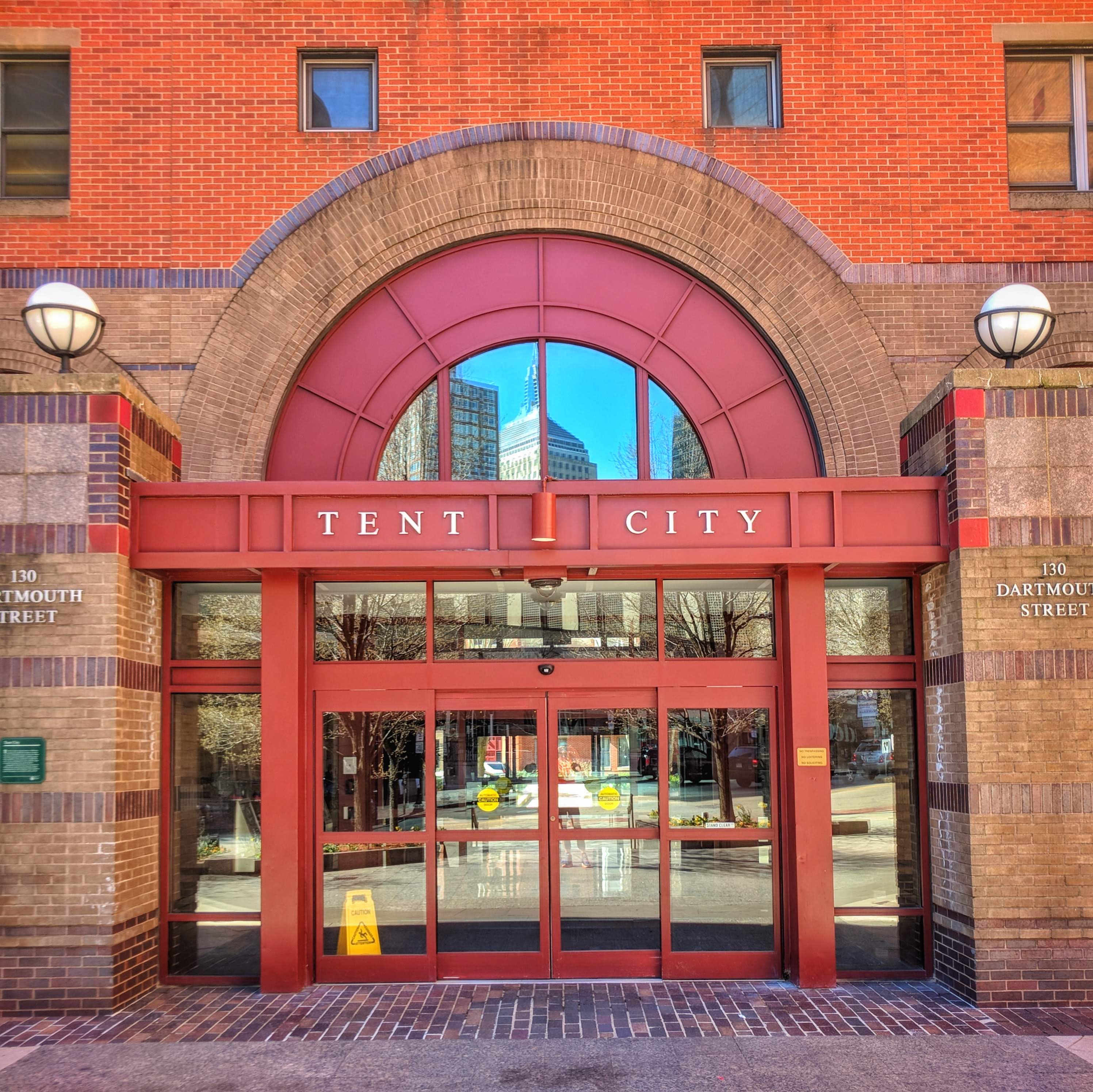 Tent City housing entrance