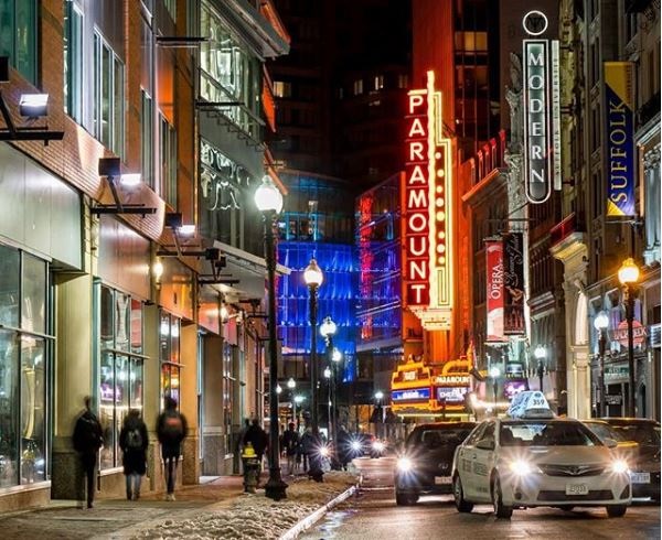 Washington Street at Night 