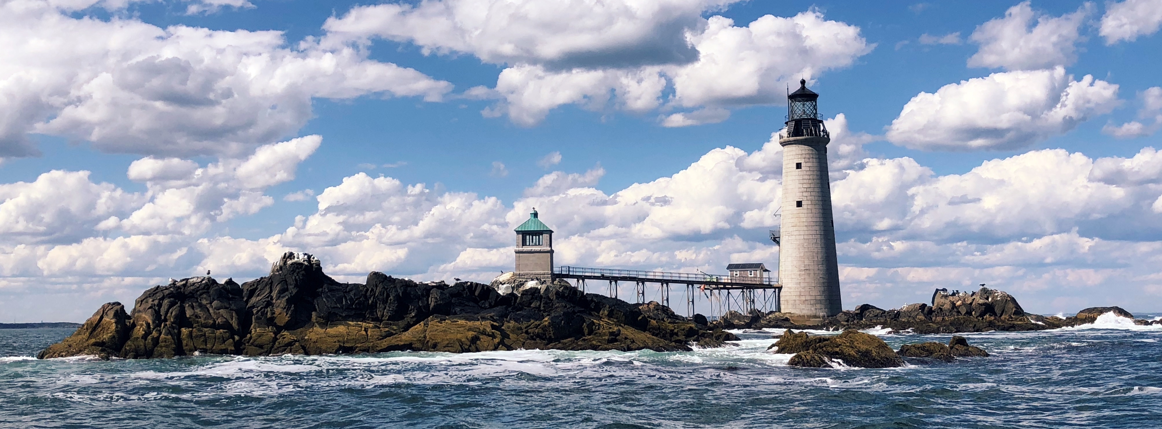 Graves Ledge, part of the Boston Harbor Islands. The island includes the Graves Light.